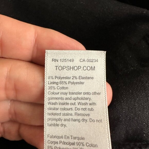 2/$30 Topshop Jamie High Rise Ankle Skinny Raw Black 32 #9382 - Picture 7 of 9